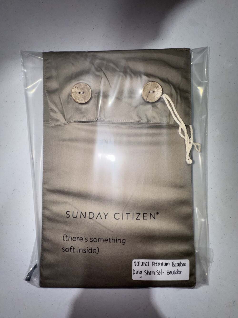 Sunday Citizen Natural Premium Bamboo King Sham Set - Boulder